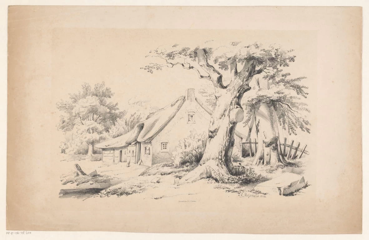 Fattoria e due alberi - Rijks Museum, Amsterdamrnelis, Cornelis Huysmans.webp